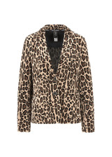 MARC CAIN Soft Moon Rock Body-Hugging Blazer In Nicki Velvet