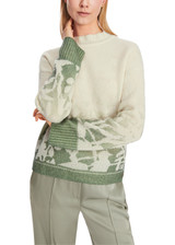 MARC CAIN Frozen Sage Floral Sweater - Knitted In Germany