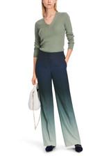 MARC CAIN Frozen Sage Faid Trousers With Colour Gradient