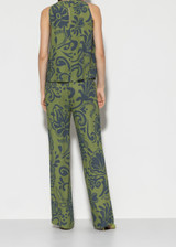 LUISA CERANO WIDE-LEG FLORAL PRINT PANTS