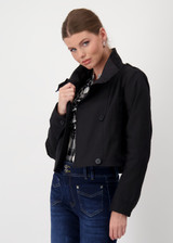 MONARI Black Short Trench Jacket