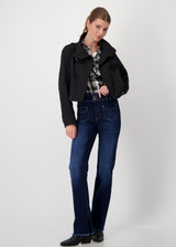 MONARI Black Short Trench Jacket
