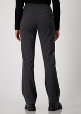 MONARI Black Pattern Wide-Leg Pants With Herringbone Pattern