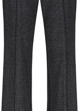MONARI Black Pattern Wide-Leg Pants With Herringbone Pattern
