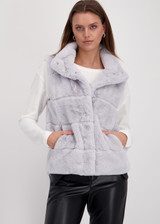 MONARI Silver Grey Fleecy Gilet