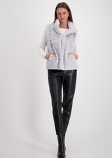 MONARI Silver Grey Fleecy Gilet