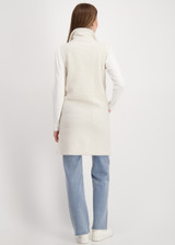 MONARI Sandshell Sleeveless Cardigan With Lurex