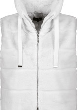 MONARI Chalk Striped Fur Vest