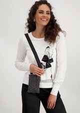 MONARI Black Mobile Phone Case With Rhinestones