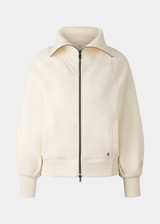 BOGNER sweatshirt jacket with a ribbed half-zip collar, balloon-style sleeves, and logo pendants, available at redpearl.com.au.