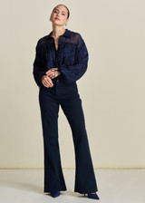 POM Jeans - Kate Flare Washed Midnight Blue POM Jeans - Kate Flare Washed Midnight Blue
