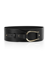 MARC CAIN Black Wide Leather Belt