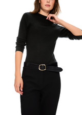 MARC CAIN Black Soft Jumper With Cashmere