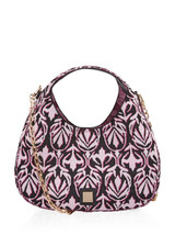 MARC CAIN Bright Rose Tan Handle Bag In Jacquard Knit