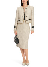 MARC CAIN Shiny Sand Skirt With Glitter Details