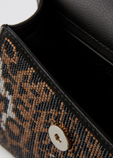 MARC CAIN Leo Leo Pattern Satchel Bag With Crystals