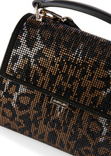 MARC CAIN Leo Leo Pattern Satchel Bag With Crystals