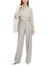 Marc Cain Smoke T-Shirt with Feminine Sheen, Slim Fit, Turtleneck, Semi-Sheer with Lurex Details. Marc Cain Smoke T-Shirt with Feminine Sheen, Slim Fit, Turtleneck, Semi-Sheer with Lurex Details.