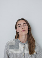 YERSE Sand Striped Button-Up Shirt