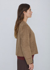YERSE Sand Reversible Check Coat