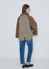 YERSE Khaki Water-Repellent Trench Coat