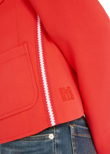 MARC CAIN Campari Solid Blazer With Patch Pockets | YS 34.01 W05 MARC CAIN Campari Solid Blazer With Patch Pockets | YS 34.01 W05