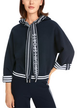 MARC CAIN Navy Cardigan With Hood - "Rethink Together" | YS 39.05 M57 MARC CAIN Navy Cardigan With Hood - "Rethink Together" | YS 39.05 M57