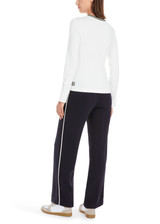 MARC CAIN SPORTS Off-White Long-Sleeve In Cotton Rib | YS 48.15 J11 MARC CAIN SPORTS Off-White Long-Sleeve In Cotton Rib | YS 48.15 J11