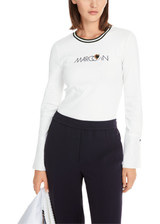MARC CAIN SPORTS Off-White Long-Sleeve In Cotton Rib | YS 48.15 J11 MARC CAIN SPORTS Off-White Long-Sleeve In Cotton Rib | YS 48.15 J11