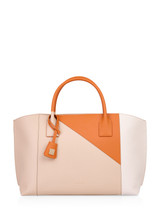 MARC CAIN COLLECTIONS Bright Pumpkin Rethink Together Satchel Bag With Patch | YC TJ.01 L15