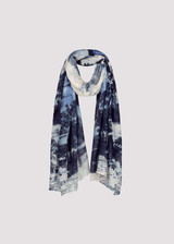 MONARI Creamy Beige Scarf With English Garden Print | 409071 MONARI Creamy Beige Scarf With English Garden Print | 409071