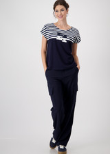 MONARI Deep Ocean T-Shirt With Patches | 409073