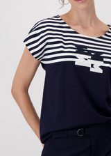 MONARI Deep Ocean T-Shirt With Patches | 409073
