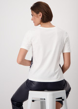 MONARI Off-White T-Shirt With English Garden Print | 409078
