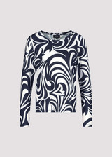 MONARI Deep Ocean Pattern Shirt With Ornament Pattern | 409089 MONARI Deep Ocean Pattern Shirt With Ornament Pattern | 409089