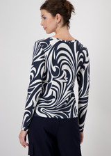 MONARI Deep Ocean Pattern Shirt With Ornament Pattern | 409089