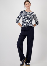 MONARI Deep Ocean Pattern Shirt With Ornament Pattern | 409089 MONARI Deep Ocean Pattern Shirt With Ornament Pattern | 409089
