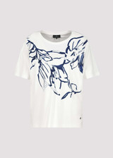 MONARI Off-White T-Shirt With Floral Print | 409092 MONARI Off-White T-Shirt With Floral Print | 409092