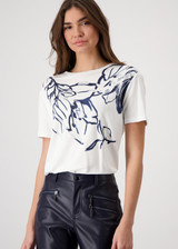 MONARI Off-White T-Shirt With Floral Print | 409092 MONARI Off-White T-Shirt With Floral Print | 409092