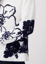 MONARI Off-White Knitted Jumper With Floral Print | 409475 MONARI Off-White Knitted Jumper With Floral Print | 409475