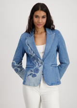 MONARI Jeans Denim Blazer With Floral Pattern | 409495
