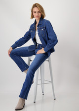 MONARI Jeans Colour Shirt CollarJeans Blouse | 409500 MONARI Jeans Colour Shirt CollarJeans Blouse | 409500