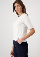 MONARI Off-White Basic T-Shirt | 409369