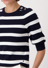 MONARI Deep Ocean Striped Striped Knitted Jumper | 409232 MONARI Deep Ocean Striped Striped Knitted Jumper | 409232