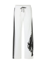 MARC CAIN SPORTS White And Black Washington Trousers With Leopard | YS 81.31 J51