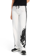 MARC CAIN SPORTS White And Black Washington Trousers With Leopard | YS 81.31 J51