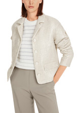 MARC CAIN COLLECTIONS Silver Jacket With Subtle Shimmer | YC 31.06 W57 MARC CAIN COLLECTIONS Silver Jacket With Subtle Shimmer | YC 31.06 W57