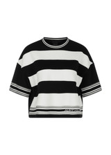 MARC CAIN SPORTS White And Black Rethink Together Oversized Sweater | YS 41.25 M17 MARC CAIN SPORTS White And Black Rethink Together Oversized Sweater | YS 41.25 M17