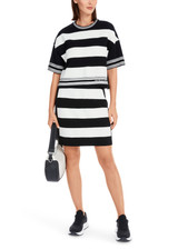 MARC CAIN SPORTS White And Black Rethink Together Oversized Sweater | YS 41.25 M17 MARC CAIN SPORTS White And Black Rethink Together Oversized Sweater | YS 41.25 M17