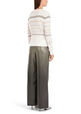 MARC CAIN COLLECTIONS Sage Powder Rethink Together Jacquard Cardigan | YC 39.06 M17